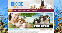 Desktop Screenshot of choiceaquapets.com