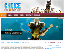 Tablet Screenshot of choiceaquapets.com